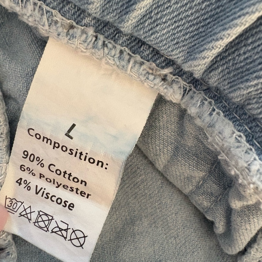 Light Blue Denim Women's Shorts - Picture 2 of 3